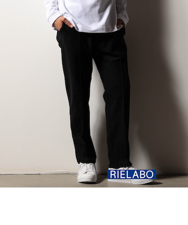 【RIELABO】レザーライクジャージ イージーパンツ