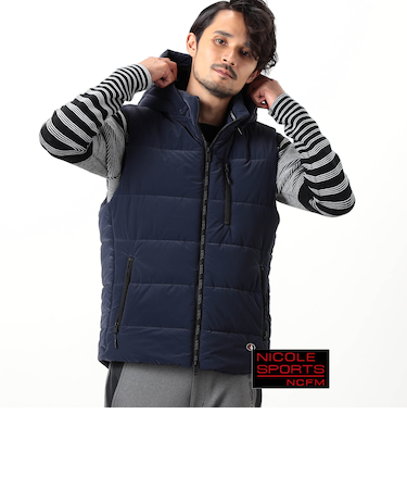【NICOLE SPORTS】ロゴデザインパテッドベスト