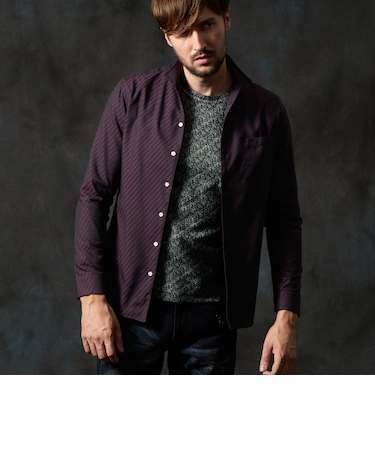 アラカルトバイヤスジャカードシャツ