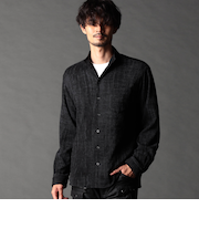 ハイテンションショートスタンドカラーシャツ