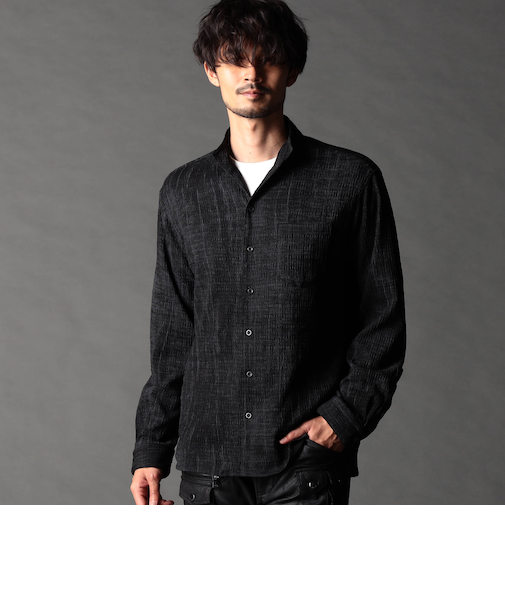 ハイテンションショートスタンドカラーシャツ