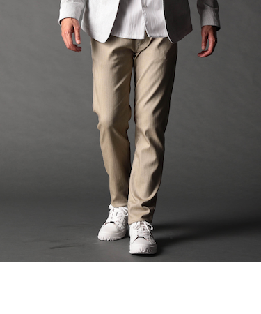 ガムストレッチヘリンボンパンツ