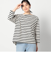 【日本製】デラヴェ長袖Tシャツ　ボーダーシーズンカラー
