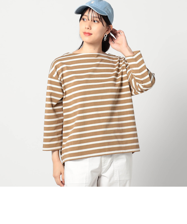 【日本製】デラヴェ長袖Tシャツ　ボーダーシーズンカラー