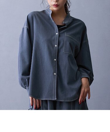 テンセルデニムシャツ