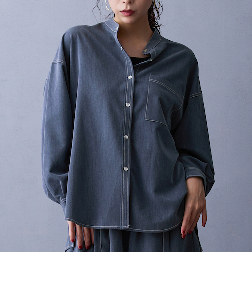 テンセルデニムシャツ