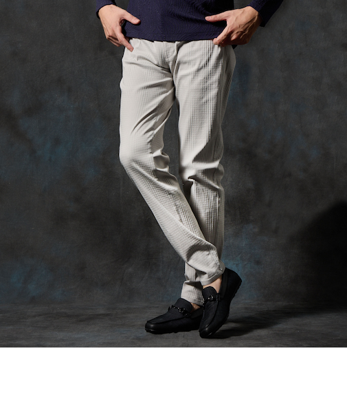 ガムストレッチジャカードパンツ