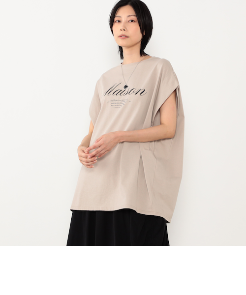 【美品✨】45R チュニック丈カットソー　インディゴ　コットン100% Mサイズ 美品✨】45R チュニック丈カットソー インディゴ コットン100% M