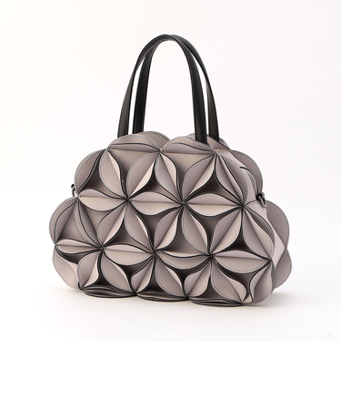 3Dフラワーストラップ付きミニボストンバック