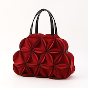 3Dフラワーストラップ付きミニボストンバック