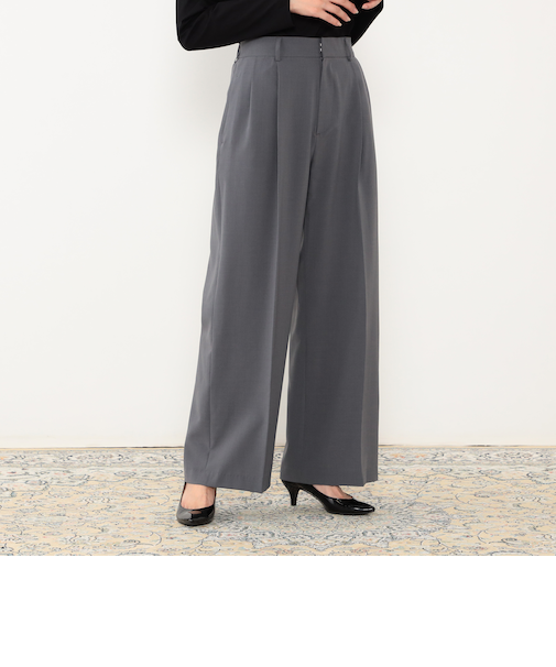 ツータックストレートパンツ
