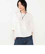 フロント箔ロゴ７分袖Tシャツ