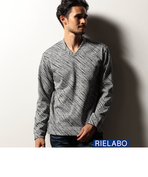 【RIELABO】アラカルトパターン ドレスＶネックカットソー