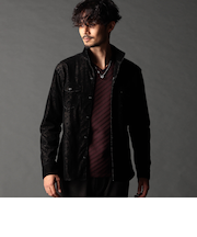 フロッキーペイズリープリントシャツ