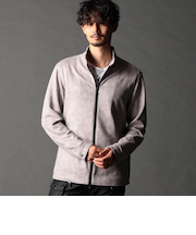 ポンチスウェードスタンドブルゾン