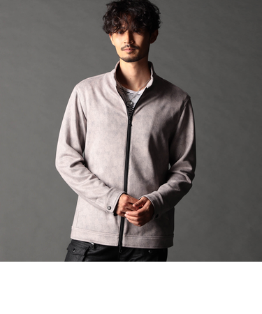 ポンチスウェードスタンドブルゾン