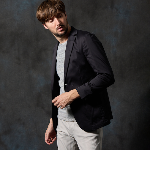 コットンストレッチサテンジャケット