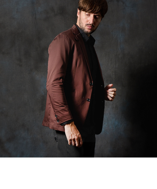 コットンストレッチサテンジャケット