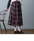 チェックプリーツセットスカート