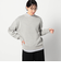 前後2WAY コットンカシミヤ ロゴニット