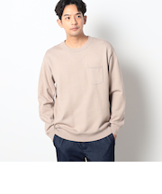 リブクルーネックニット