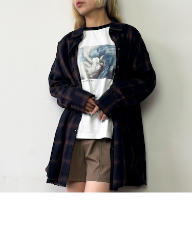 オンブレチェックシャツ