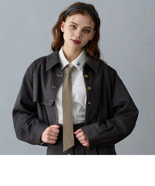 【雰囲気最高】ビンテージ ヘリンボーン ウール ブルゾン 古着 ガンフラップ ガンフラップブルゾン｜ニコルの通販｜&mall（アンドモール）三井