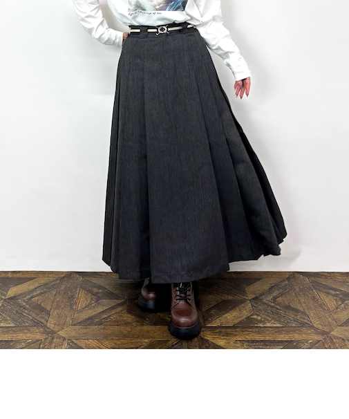 【Dickies】ポリツイードプリーツスカート