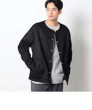 DISCUS(ディスカス）別注インレイ裏シャギーボンディングノーカラーブルゾン