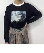 フォトプリントロングTシャツ