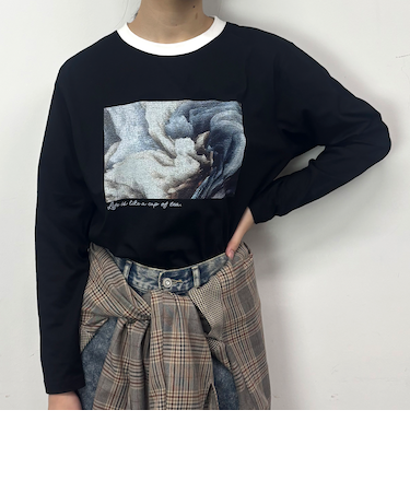 フォトプリントロングTシャツ