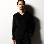 【RIELABO】カットコーデュロイ Ｖネックプルオーバー