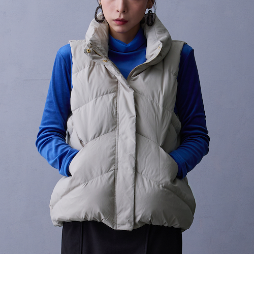 ホワイトダウンベスト グラフィックプリント Graffiti Letter Print Stand Collar down jacket blouson