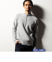 【RIELABO】ハーフジッププルオーバーニット