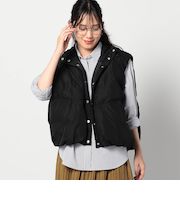ラウンドシルエットフーディベスト