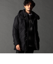 ストレッチシャンブレー ダウンブルゾン