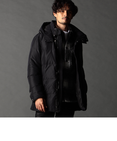 ストレッチシャンブレー ダウンブルゾン