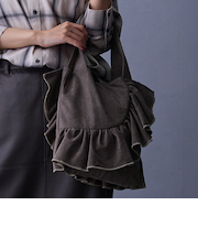 フリルトートバッグ