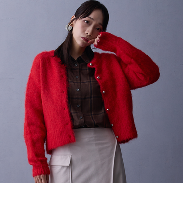 シャギーカーディガン