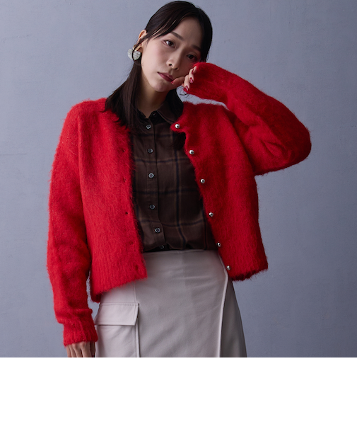 シャギーカーディガン