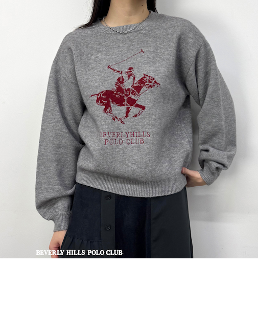 【BEVERLY HILLS POLO CLUB】ロゴニットプルオーバー