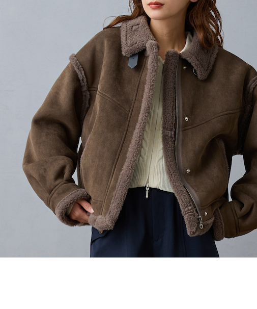 フェイクムートンブルゾン