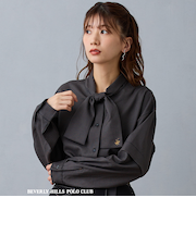 【BEVERLY HILLS POLO CLUB】ボウタイブラウス