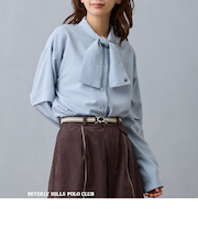 【BEVERLY HILLS POLO CLUB】ボウタイブラウス