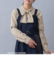 【BEVERLY HILLS POLO CLUB】ボウタイブラウス
