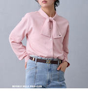 【BEVERLY HILLS POLO CLUB】ボウタイブラウス