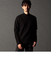 リンクスバスケットモックネックニット