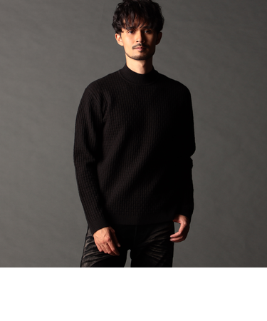 リンクスバスケットモックネックニット