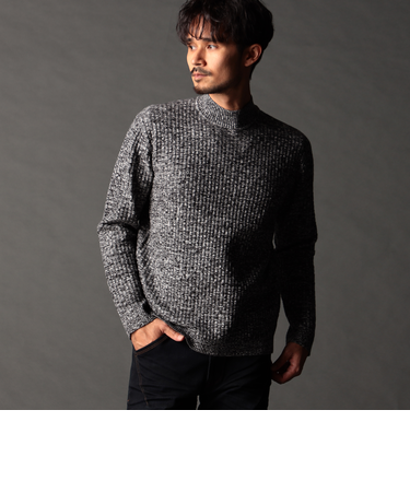 リンクスバスケットモックネックニット