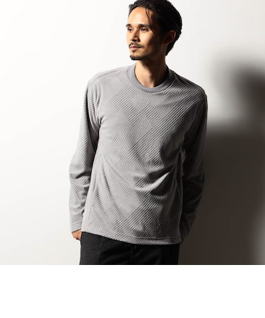 【RIELABO】パイルジャカード クルーネックプルオーバー